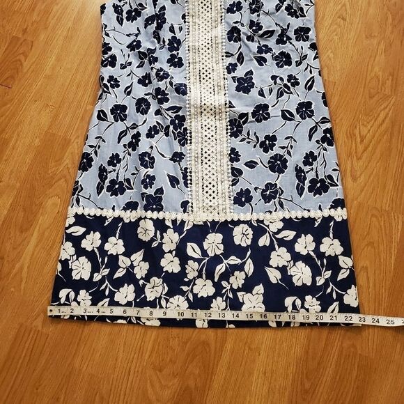 Eliza J Sleeveless Lace Trim Floral Shift Mini - Picture 9 of 13